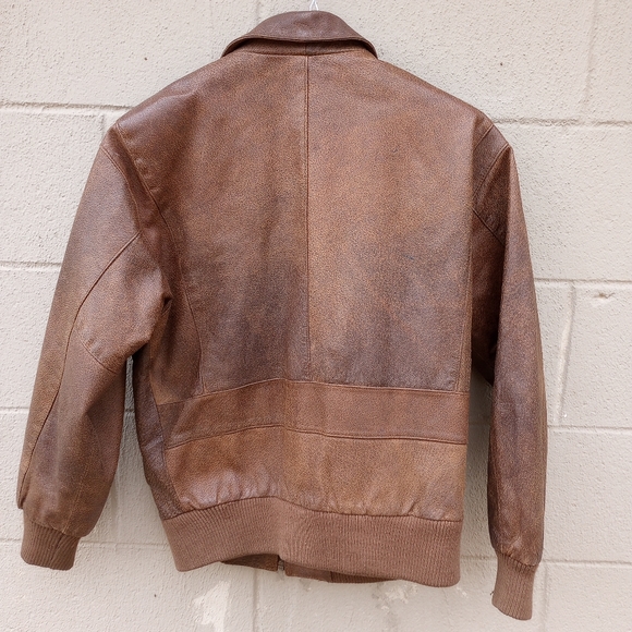 VTG bomber pilot/aviator style 100% genuine leather - Picture 6 of 11